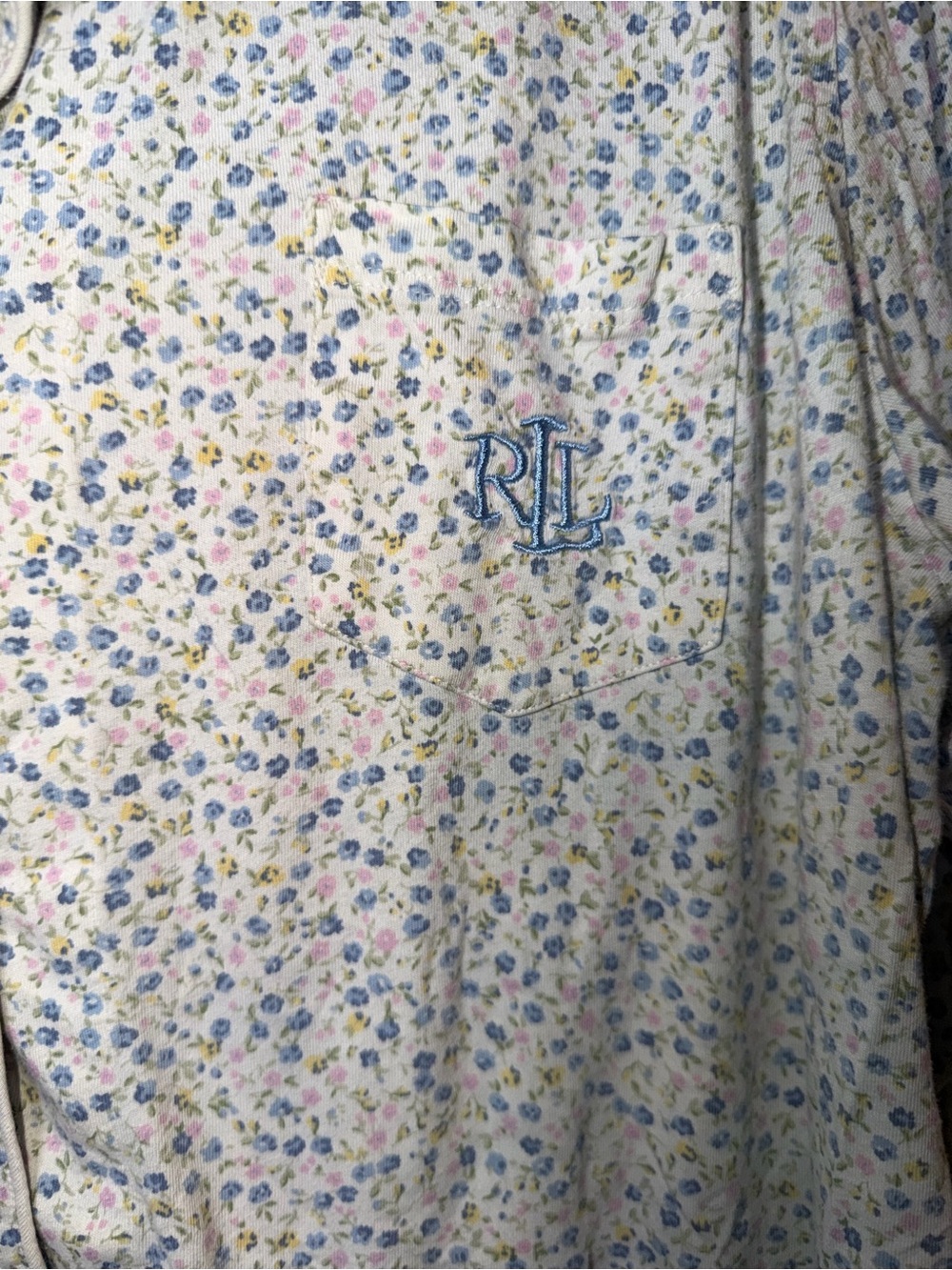 Lauren Ralph Lauren Floral Pajama Set Top & Pant Cottagecore Preppy Sz XL - Picture 3 of 10